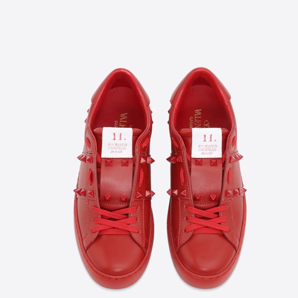 VALENTINO GARAVINI ROCKSTUD UNTITLED ROSSO SNEAKER - Picture 2 of 14